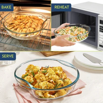 Borosil EasyGrip Round Cake Dish (Oven, Micro, Fridge Safe) - Image 5