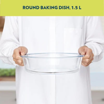 Borosil EasyGrip Round Cake Dish (Oven, Micro, Fridge Safe) - Image 3
