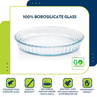 Borosil Fluted Baking Dish(Oven, Micro, Fridge Safe) - Image 7