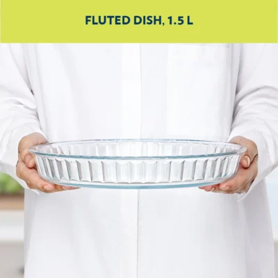 Borosil Fluted Baking Dish(Oven, Micro, Fridge Safe) - Image 4