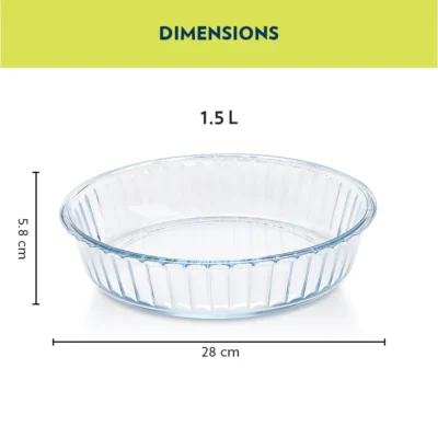 Borosil Fluted Baking Dish(Oven, Micro, Fridge Safe) - Image 3