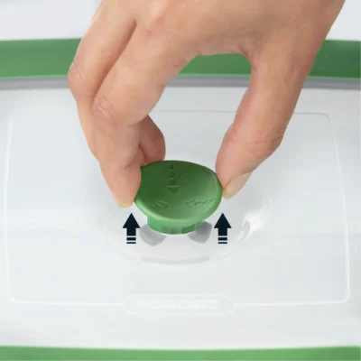 Borosil Square Dish w Green Lid Oven, Micro, Fridge Safe - Image 5