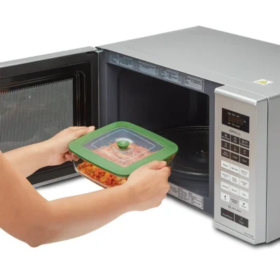 Borosil Square Dish w Green Lid Oven, Micro, Fridge Safe - Image 4