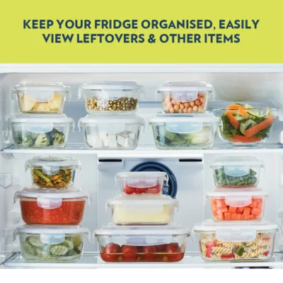 Borosil Klip n Store Square + Round Set of 2 Glass Container ( Freezer, Oven, Micro safe) - Image 3