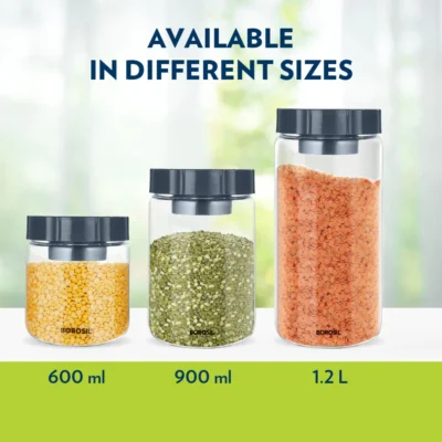Borosil EasyScoop Endura Airtight Glass Jar(Screw Top Lid, Oven Safe, Fridge Safe) - Image 6