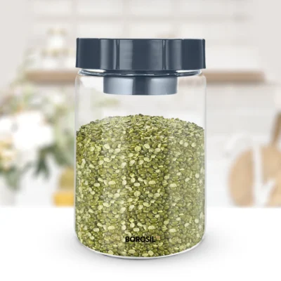 Borosil EasyScoop Endura Airtight Glass Jar(Screw Top Lid, Oven Safe, Fridge Safe)