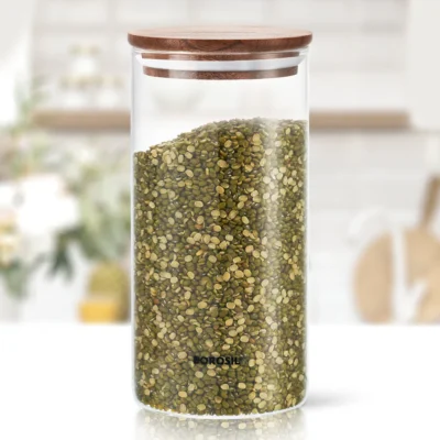 Borosil Classic Jar with Wooden Lid (Oven, Micro, Fridge Safe) - Image 7