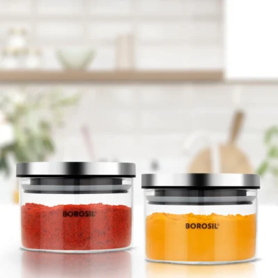 Borosil Classic Storage Jar Set of 2, 300 ml (Oven, Micro, Fridge Safe) - Image 7