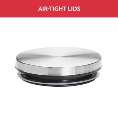 Borosil 2 Classic Jars w Wooden Tray (Oven, Micro, Fridge Safe) - Image 3