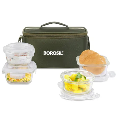 Borosil Eateasy Universal Glass Lunchbox (Microwave Safe Containers) - Image 6