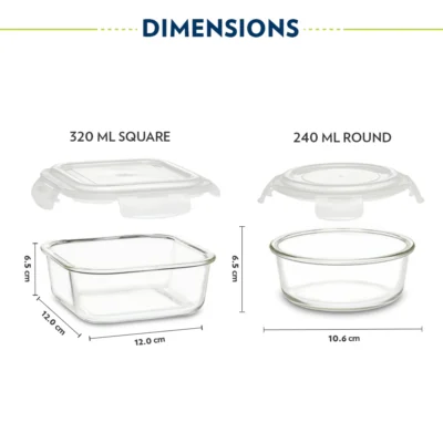 Borosil Eateasy Universal Glass Lunchbox (Microwave Safe Containers) - Image 5