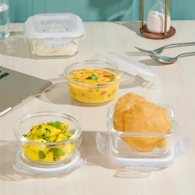 Borosil Eateasy Universal Glass Lunchbox (Microwave Safe Containers) - Image 3