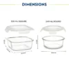Borosil Eateasy Daisy Glass Lunchbox - Image 6