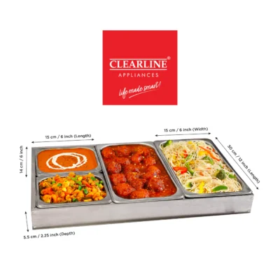 Food Warmer Cum Buffet Server (4 Pan - 2x2.5L and 2x1.25L) - FWBS 02 - Image 4