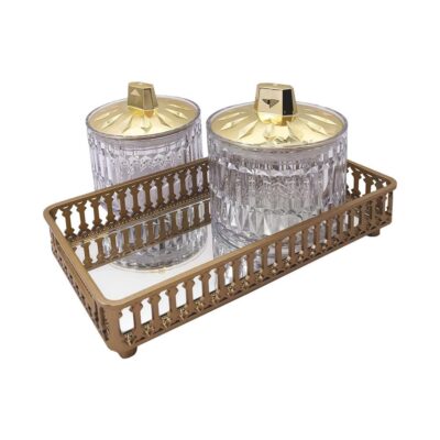 LA ELARA 2pc Set with Tray-Silver - Image 2