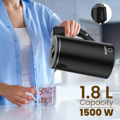Elegant Electric Kettle - 1.8L - Black - Image 2