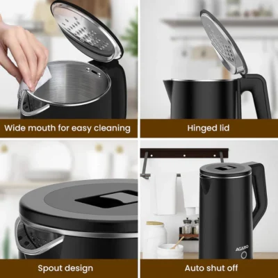 Elegant Electric Kettle - 1.8L - Black - Image 5