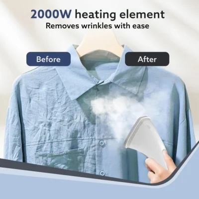 Grand Standing Garment Steamer 2000W, Professional Standing Steam Iron, De-wrinkle clothes, Height Adjustable, Iron Board, 1.8L Water Tank, Fast Steaming - Image 4