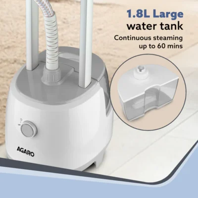 Grand Standing Garment Steamer 2000W, Professional Standing Steam Iron, De-wrinkle clothes, Height Adjustable, Iron Board, 1.8L Water Tank, Fast Steaming - Image 3