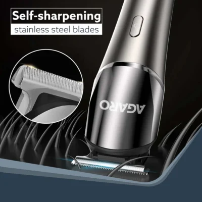 Royal Multi Grooming Kit For Men, 9in1, Shave| Trim | Style, Face Head Body Trimmer, Self Sharpening Stainless Steel Blade, 5 Combs, Metal Body, Type C Fast Charging, 120 Min Usage, IPX7, Silver - Image 7