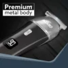 Royal Multi Grooming Kit For Men, 9in1, Shave| Trim | Style, Face Head Body Trimmer, Self Sharpening Stainless Steel Blade, 5 Combs, Metal Body, Type C Fast Charging, 120 Min Usage, IPX7, Silver - Image 5
