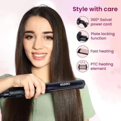 HS1907 Hair Straightner - Black - Image 2